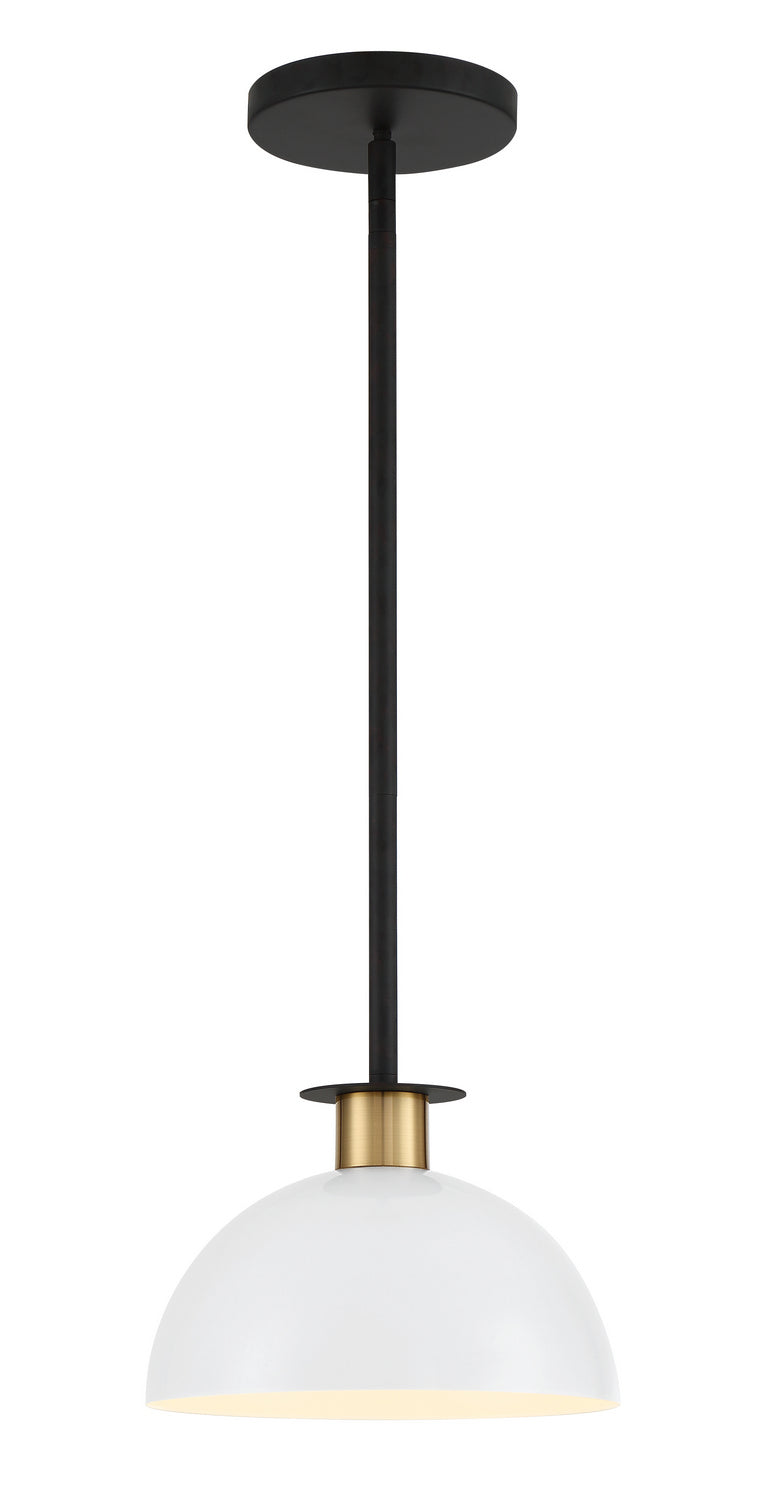 Crystorama - GIG-813-BK-AG - One Light Pendant - Gigi - Black + Aged Brass