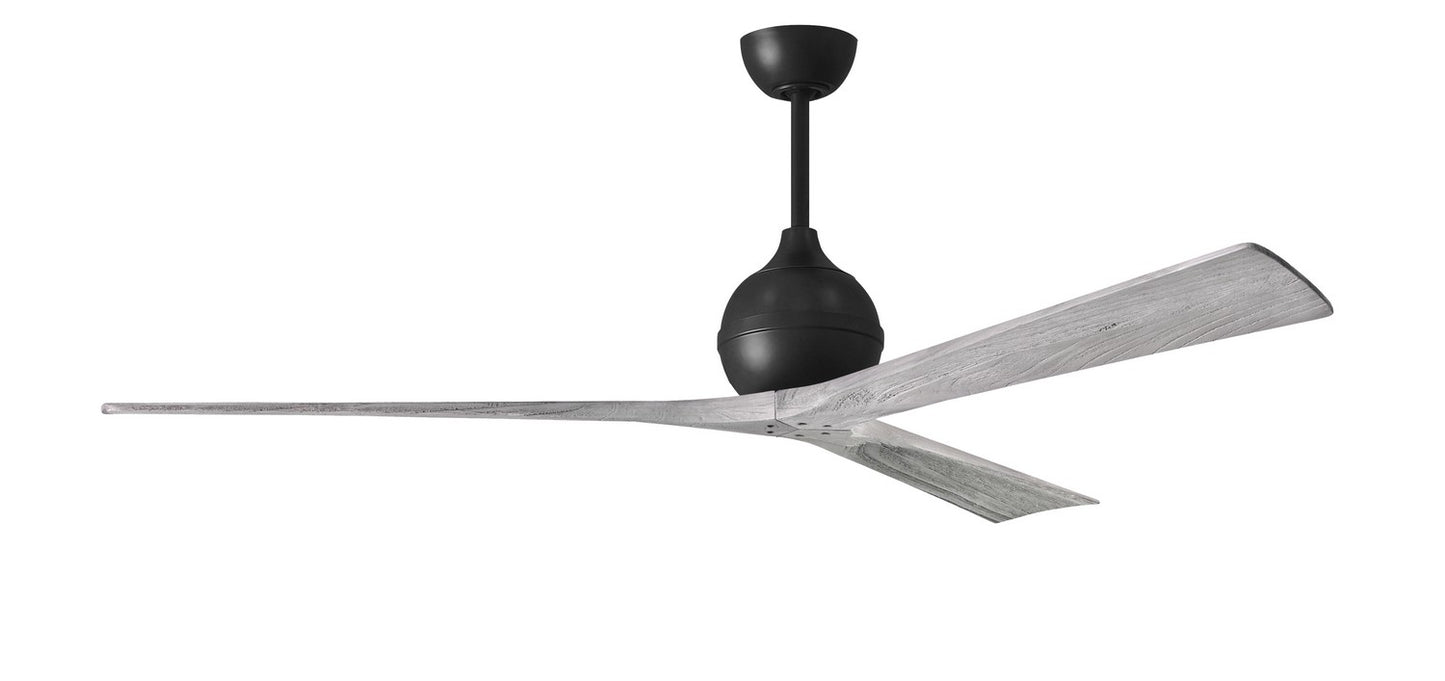 Matthews Fan Company - IR3-BK-BW-72 - 72"Ceiling Fan - Irene-3 - Matte Black