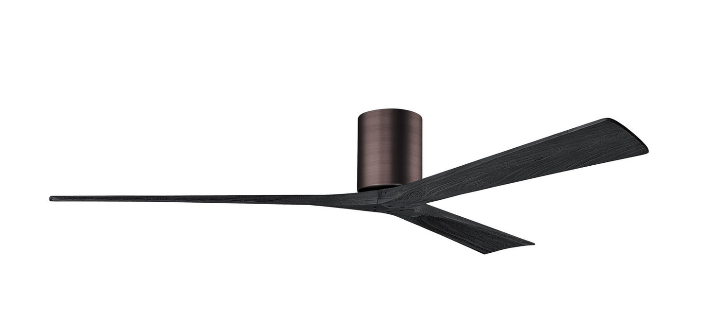 Matthews Fan Company - IR3H-BB-BK-72 - 72"Ceiling Fan - Irene-3H - Brushed Bronze