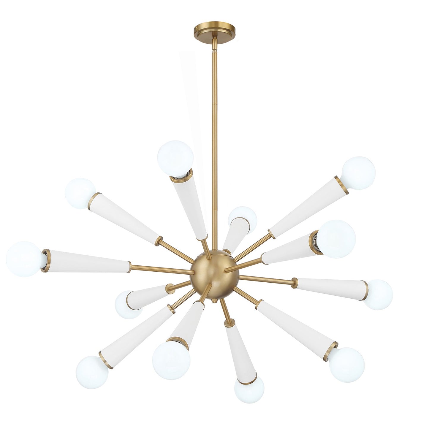 Crystorama - 3812-AG-MT - 12 Light Chandelier - Zodiac - Aged Brass + Matte White