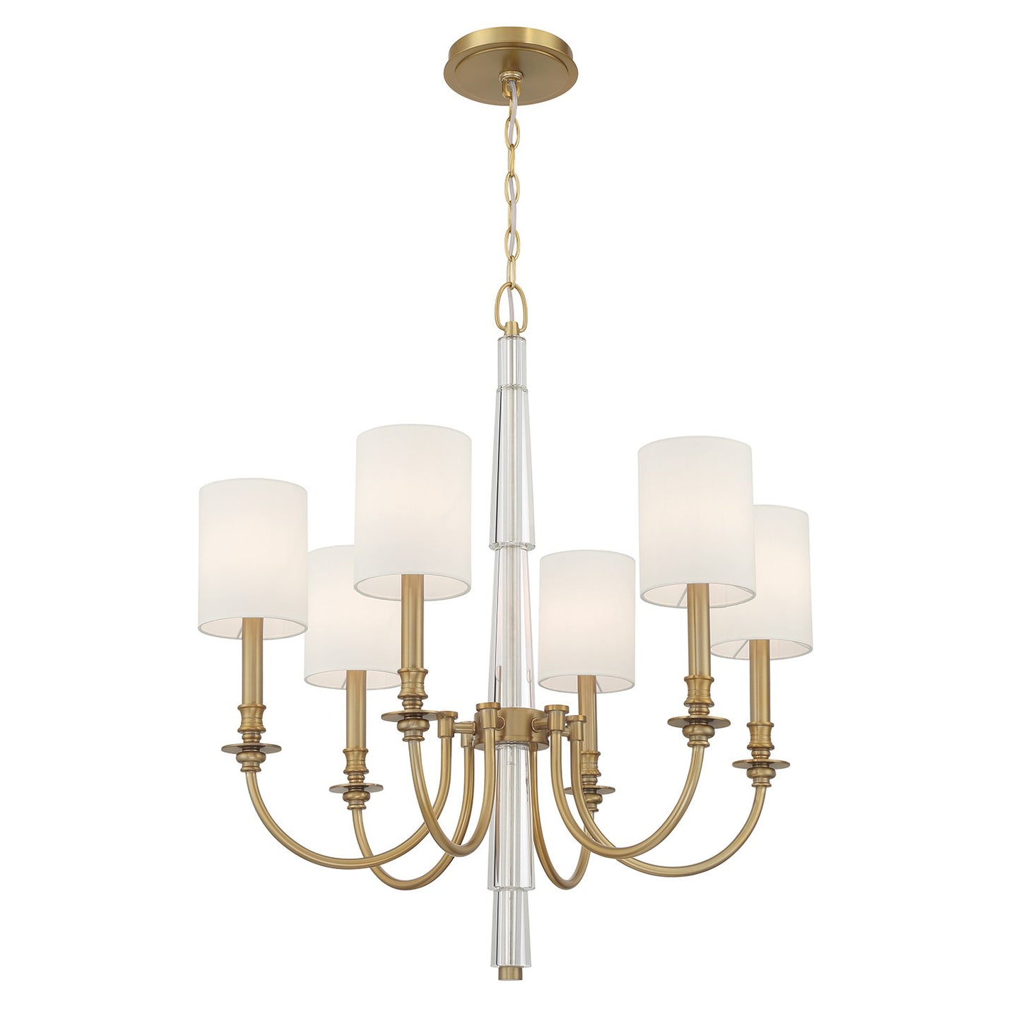 Crystorama - LLO-486-AG - Six Light Chandelier - Lloyd - Aged Brass