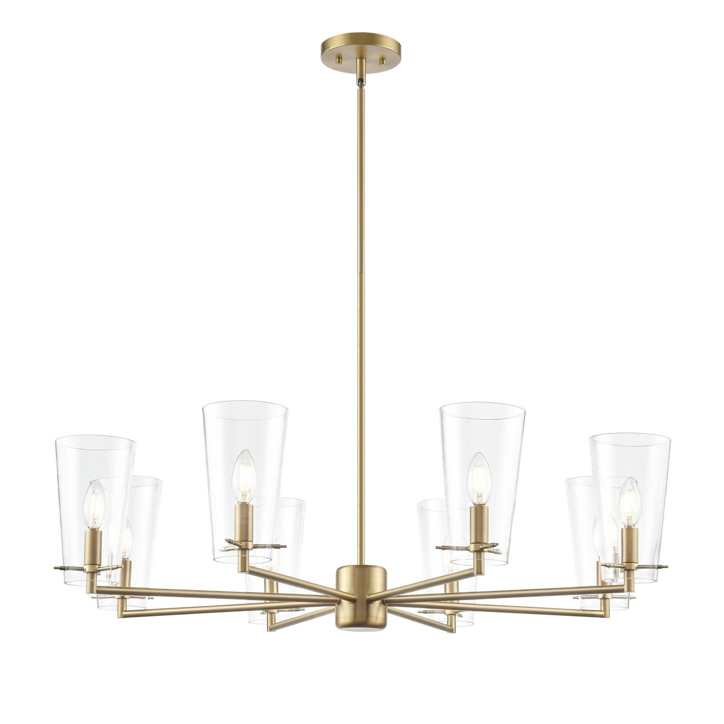 Millennium - 217008-VB - Eight Light Chandelier - Maccan - Vintage Brass