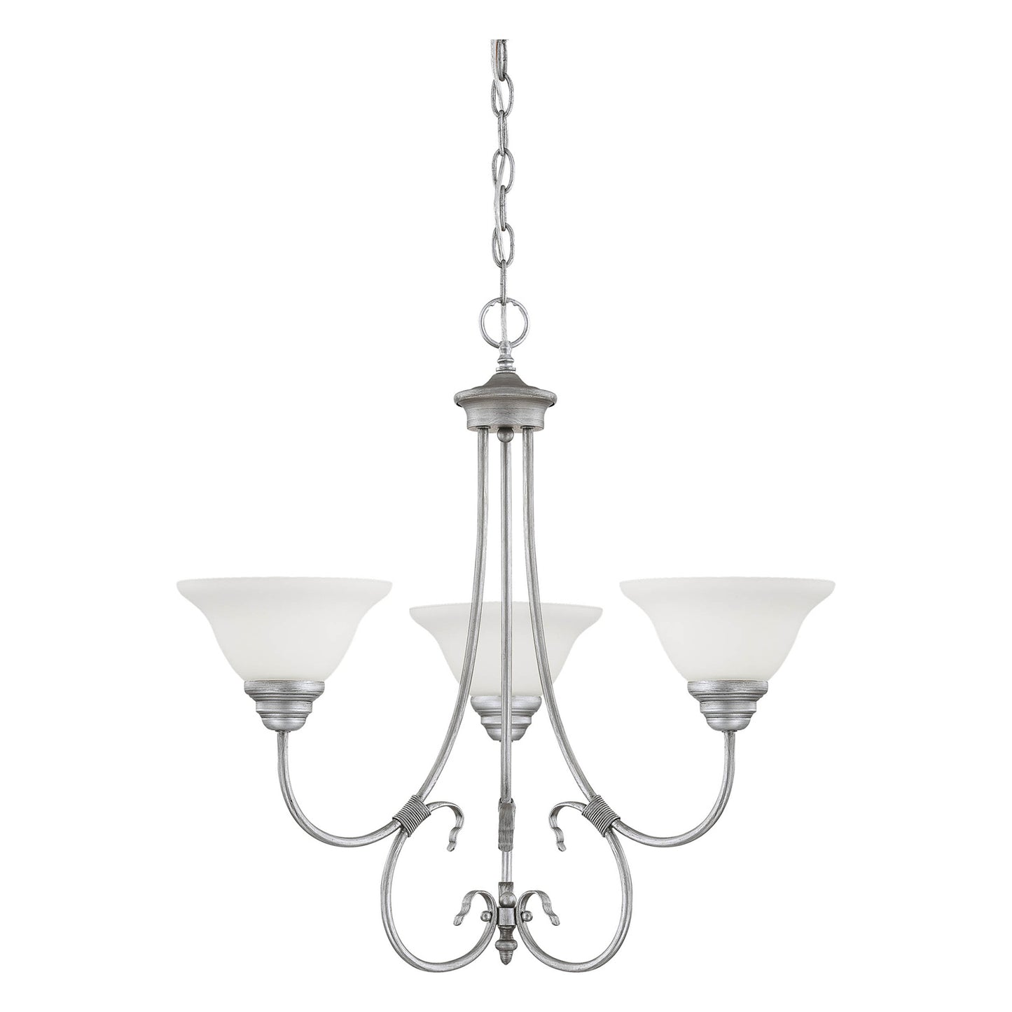 Millennium - 1363-RS - Three Light Chandelier - Fulton - Rubbed Silver