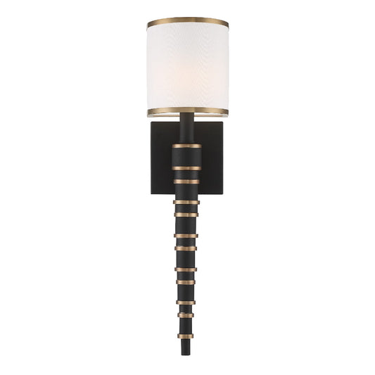 Crystorama - SLO-A3601-VG-BF - One Light Wall Sconce - Sloane - Vibrant Gold + Black Forged
