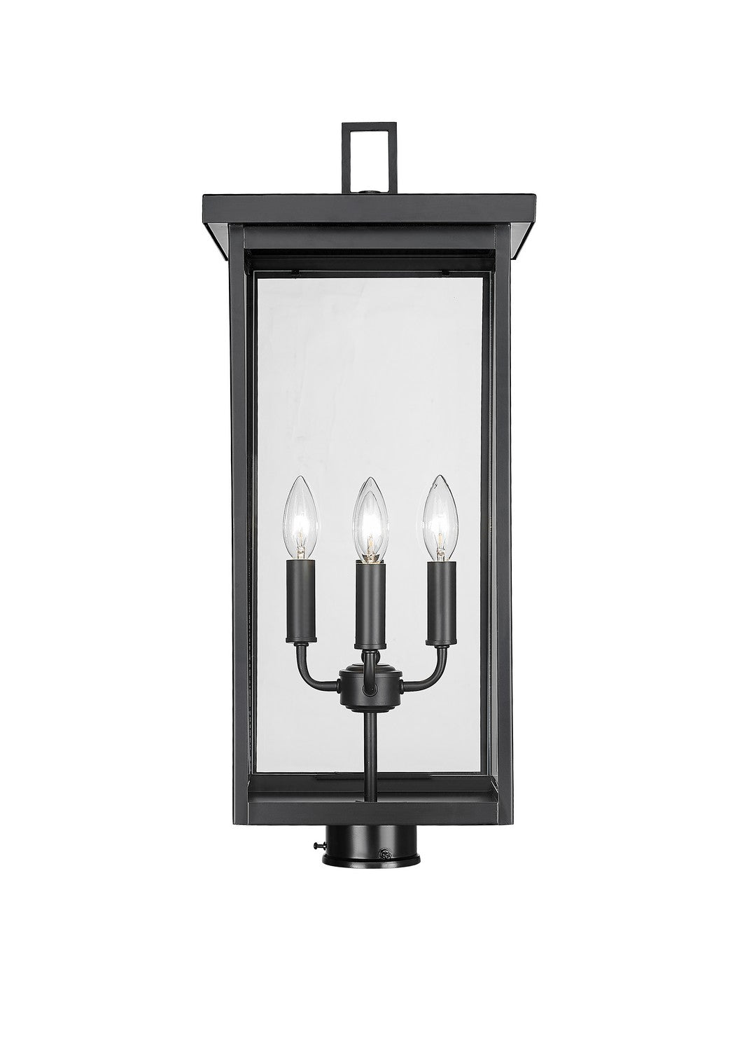 Millennium - 42604-PBK - Four Light Outdoor Post Lantern - Barkeley - Powder Coated Black