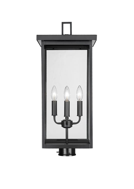 Millennium - 42604-PBK - Four Light Outdoor Post Lantern - Barkeley - Powder Coated Black