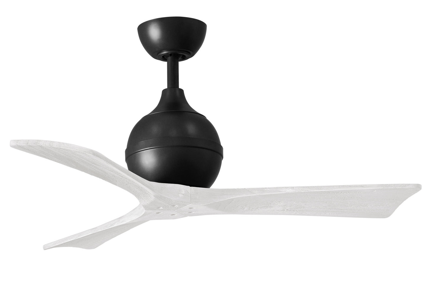 Matthews Fan Company - IR3-BK-MWH-42 - 42"Ceiling Fan - Irene-3 - Matte Black