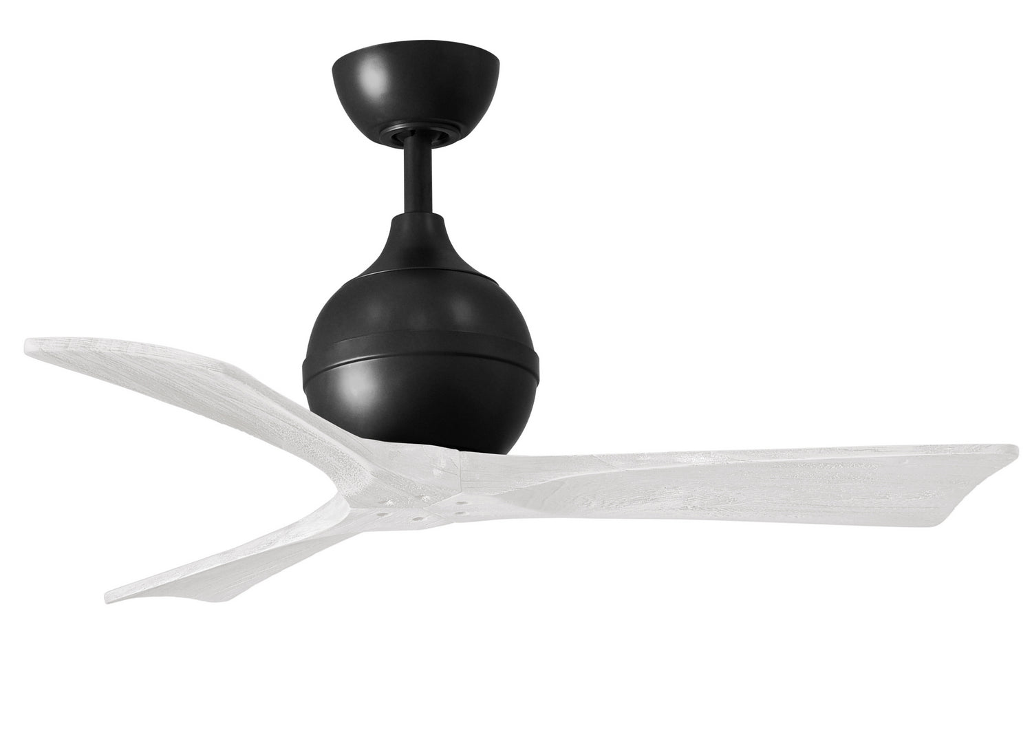 Matthews Fan Company - IR3-BK-MWH-42 - 42"Ceiling Fan - Irene-3 - Matte Black