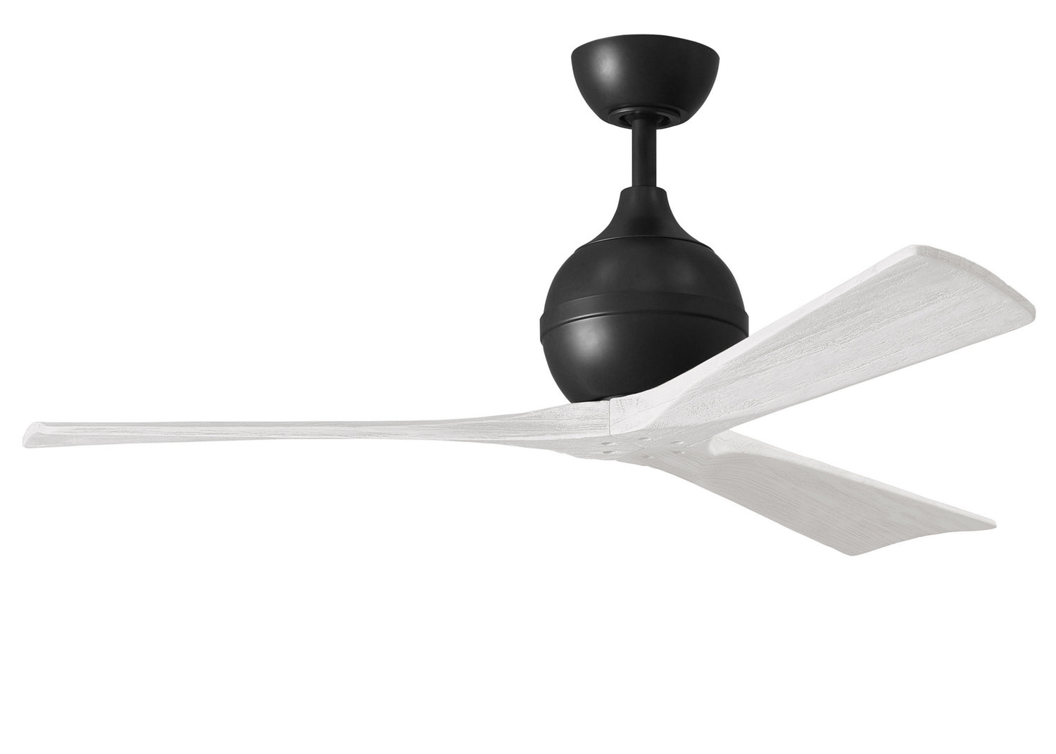 Matthews Fan Company - IR3-BK-MWH-52 - 52"Ceiling Fan - Irene-3 - Matte Black