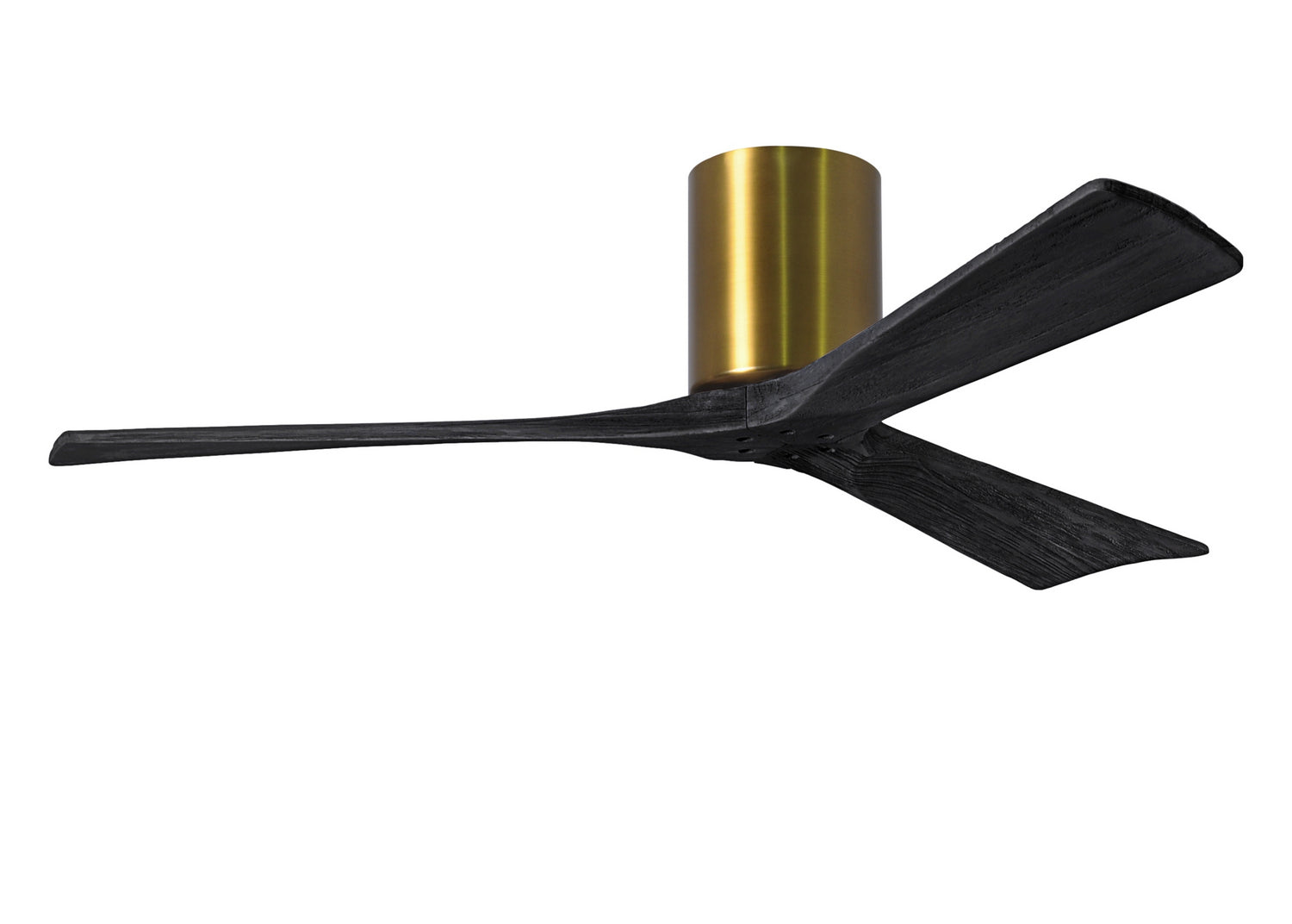 Matthews Fan Company - IR3H-BRBR-BK-52 - 52"Ceiling Fan - Irene-3H - Brushed Brass