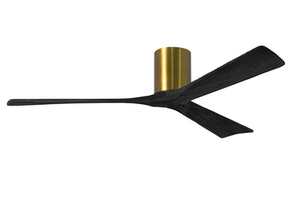 Matthews Fan Company - IR3H-BRBR-BK-60 - 60"Ceiling Fan - Irene-3H - Brushed Brass