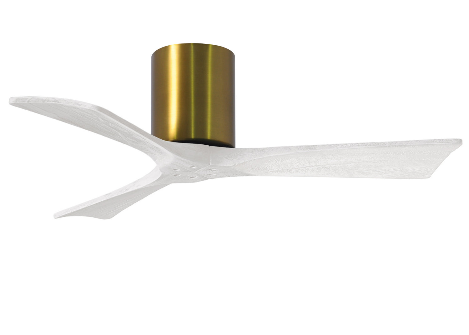 Matthews Fan Company - IR3H-BRBR-MWH-42 - 42"Ceiling Fan - Irene-3H - Brushed Brass