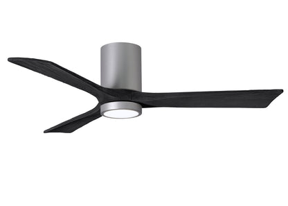 Matthews Fan Company - IR3HLK-BN-BK-52 - 52"Ceiling Fan - Irene-3HLK - Brushed Nickel