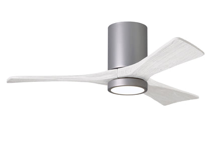 Matthews Fan Company - IR3HLK-BN-MWH-42 - 42"Ceiling Fan - Irene-3HLK - Brushed Nickel