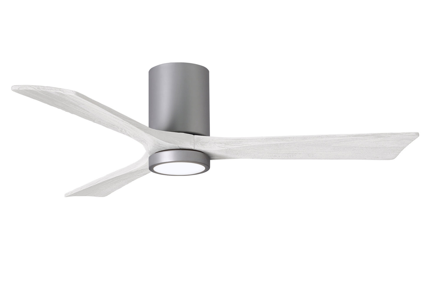Matthews Fan Company - IR3HLK-BN-MWH-52 - 52"Ceiling Fan - Irene-3HLK - Brushed Nickel