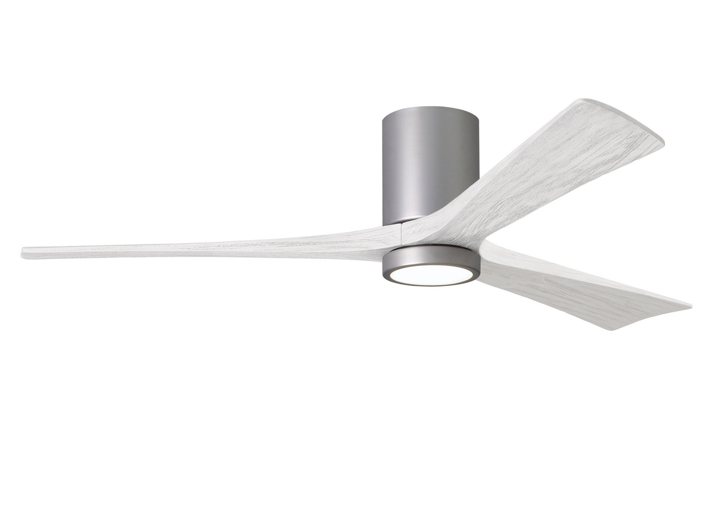 Matthews Fan Company - IR3HLK-BN-MWH-60 - 60"Ceiling Fan - Irene-3HLK - Brushed Nickel
