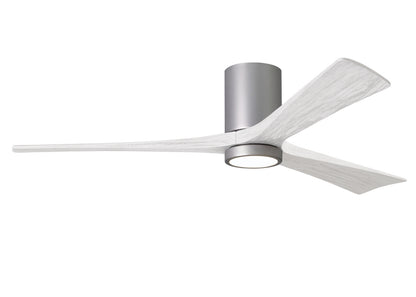 Matthews Fan Company - IR3HLK-BN-MWH-60 - 60"Ceiling Fan - Irene-3HLK - Brushed Nickel