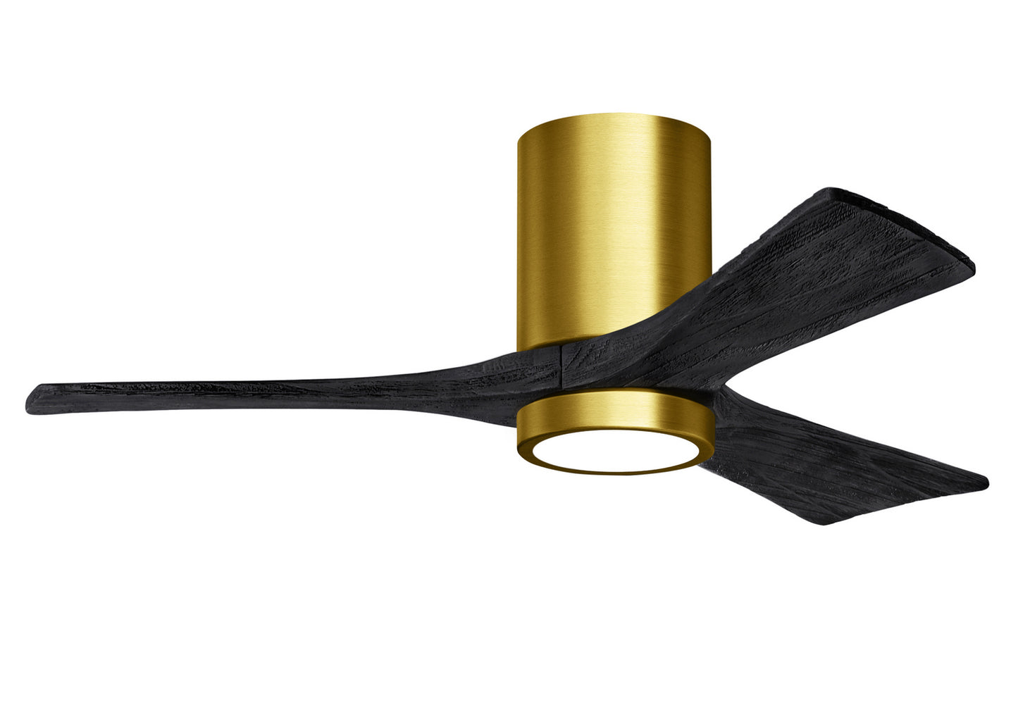Matthews Fan Company - IR3HLK-BRBR-BK-42 - 42"Ceiling Fan - Irene-3HLK - Brushed Brass