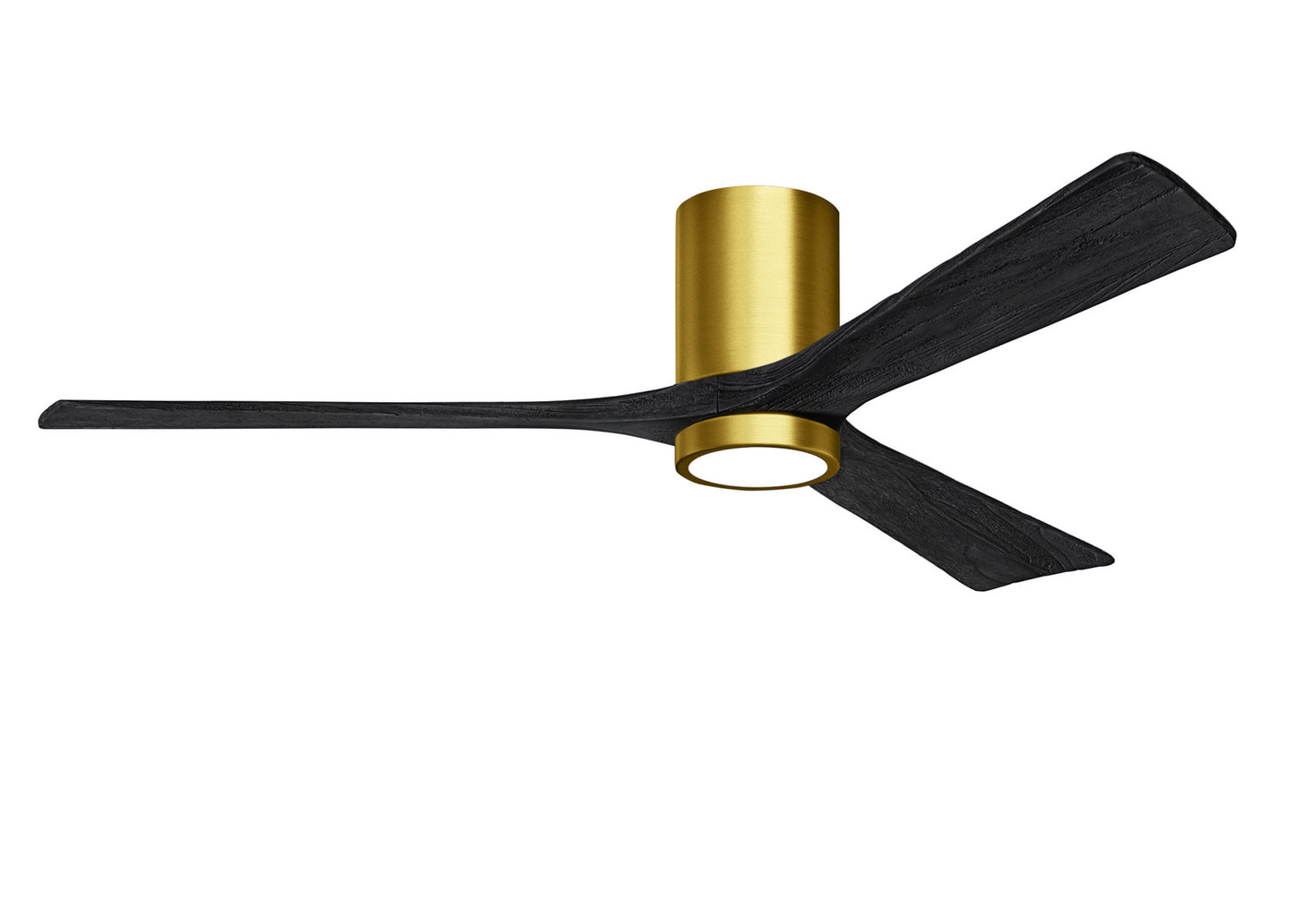 Matthews Fan Company - IR3HLK-BRBR-BK-60 - 60"Ceiling Fan - Irene-3HLK - Brushed Brass