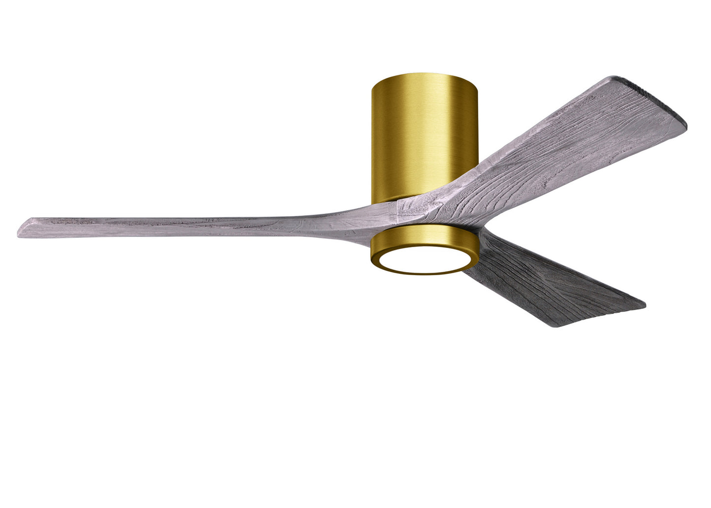 Matthews Fan Company - IR3HLK-BRBR-BW-52 - 52"Ceiling Fan - Irene-3HLK - Brushed Brass