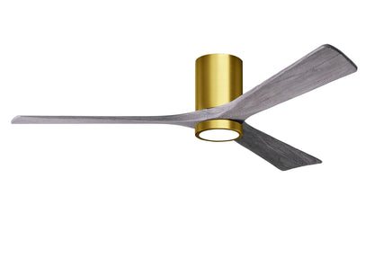 Matthews Fan Company - IR3HLK-BRBR-BW-60 - 60"Ceiling Fan - Irene-3HLK - Brushed Brass
