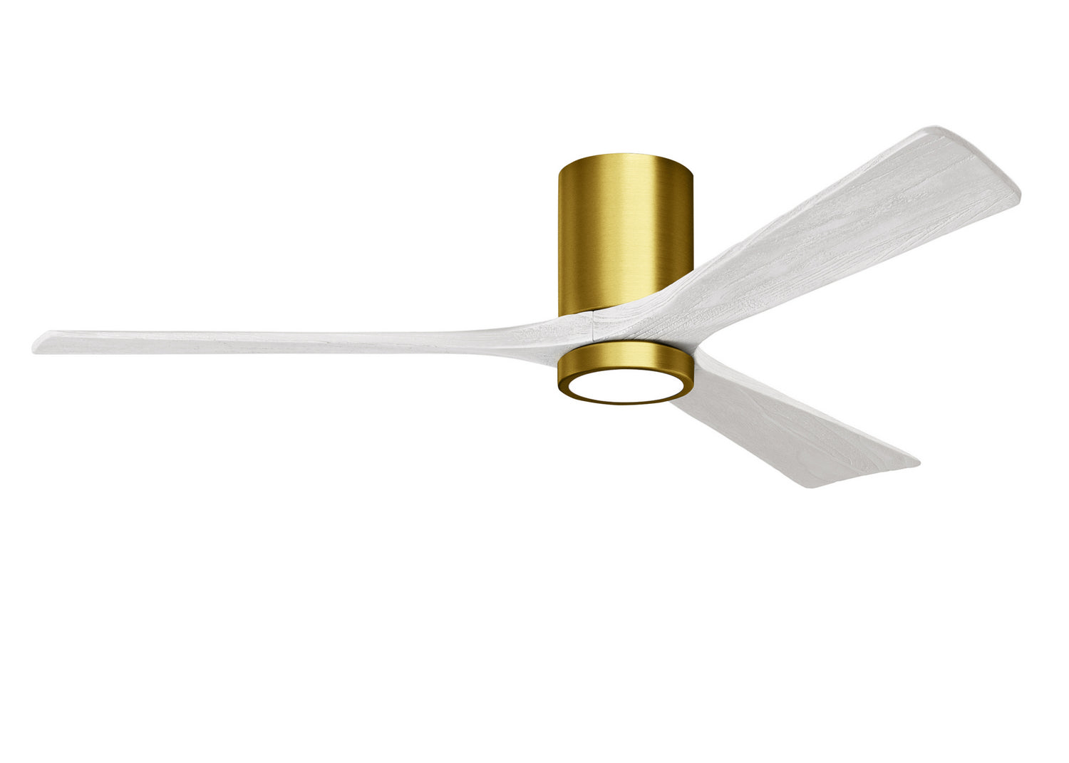 Matthews Fan Company - IR3HLK-BRBR-MWH-60 - 60"Ceiling Fan - Irene-3HLK - Brushed Brass