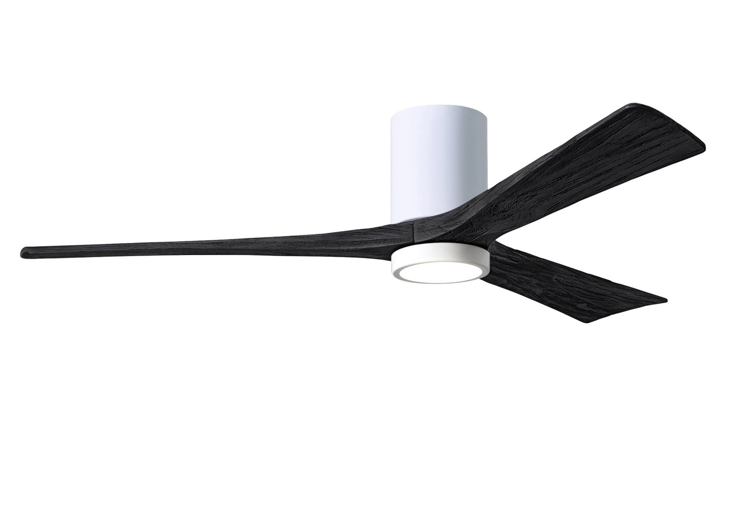 Matthews Fan Company - IR3HLK-WH-BK-60 - 60"Ceiling Fan - Irene-3HLK - Gloss White