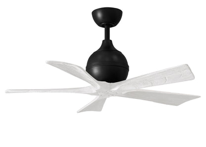 Matthews Fan Company - IR5-BK-MWH-42 - 42"Ceiling Fan - Irene-5 - Matte Black