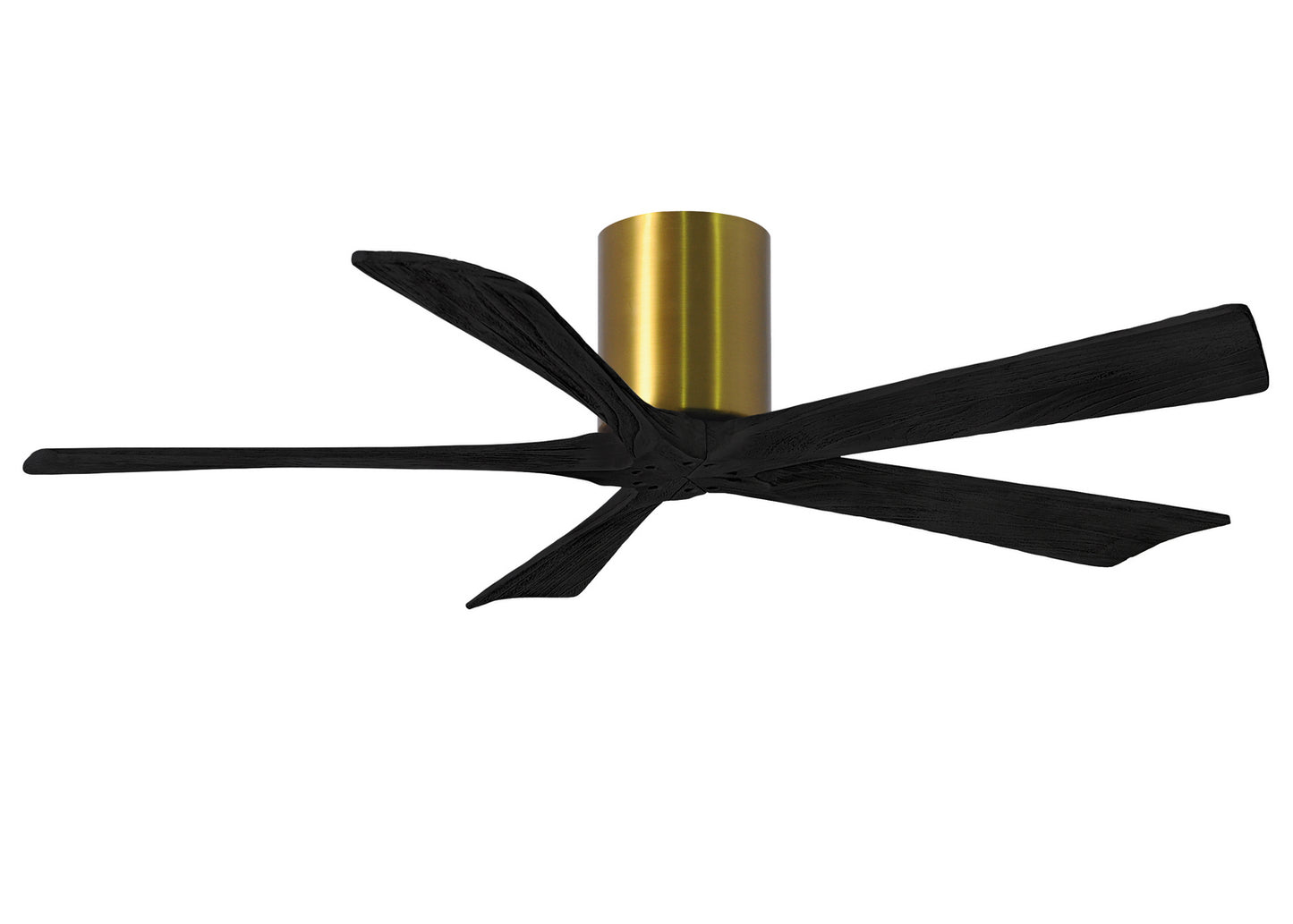 Matthews Fan Company - IR5H-BRBR-BK-52 - 52"Ceiling Fan - Irene-5H - Brushed Brass