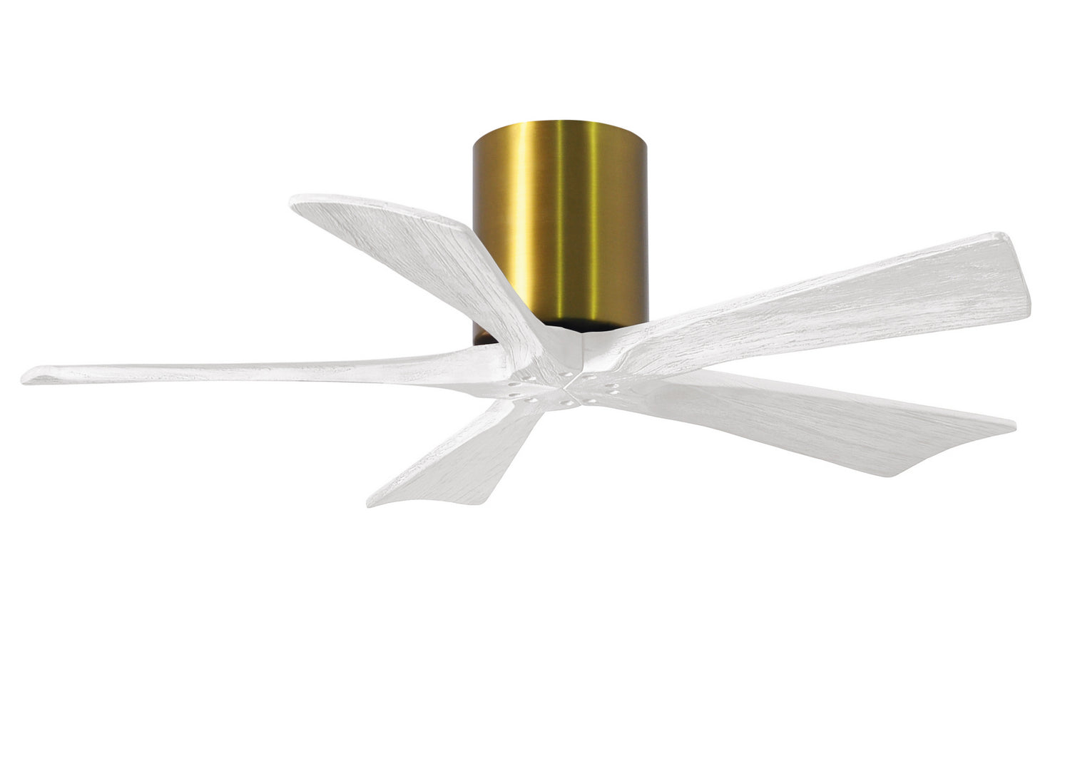 Matthews Fan Company - IR5H-BRBR-MWH-42 - 42"Ceiling Fan - Irene-5H - Brushed Brass