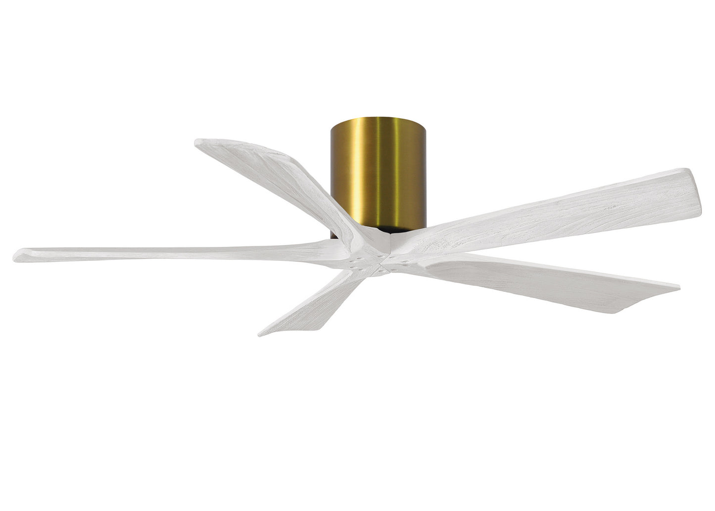 Matthews Fan Company - IR5H-BRBR-MWH-52 - 52"Ceiling Fan - Irene-5H - Brushed Brass