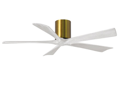 Matthews Fan Company - IR5H-BRBR-MWH-52 - 52"Ceiling Fan - Irene-5H - Brushed Brass