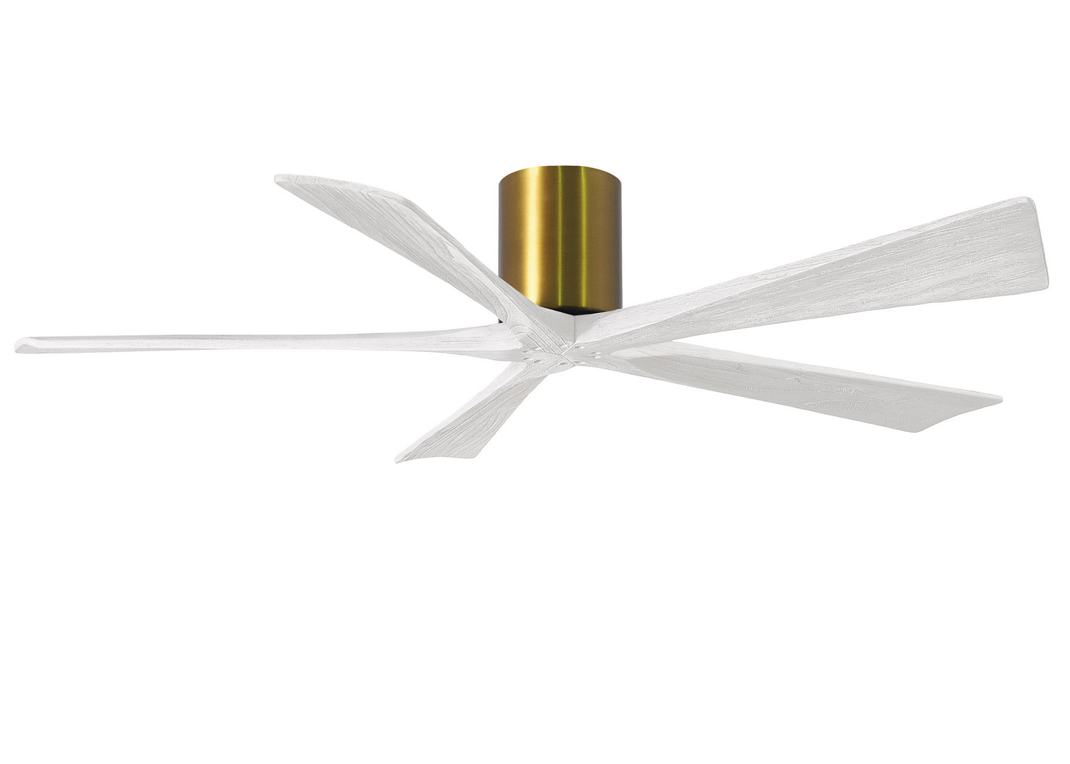 Matthews Fan Company - IR5H-BRBR-MWH-60 - 60"Ceiling Fan - Irene-5H - Brushed Brass