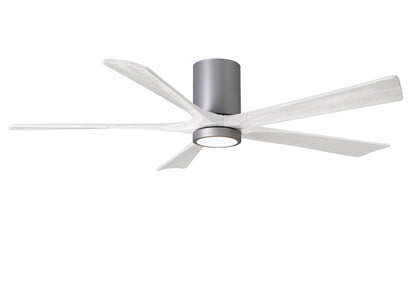 Matthews Fan Company - IR5HLK-BN-MWH-60 - 60"Ceiling Fan - Irene-5HLK - Brushed Nickel