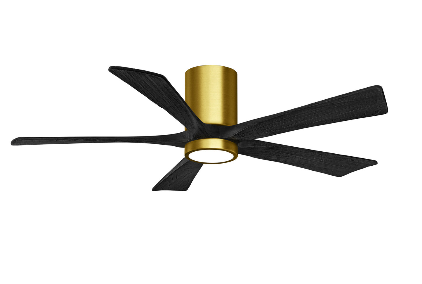 Matthews Fan Company - IR5HLK-BRBR-BK-52 - 52"Ceiling Fan - Irene-5HLK - Brushed Brass