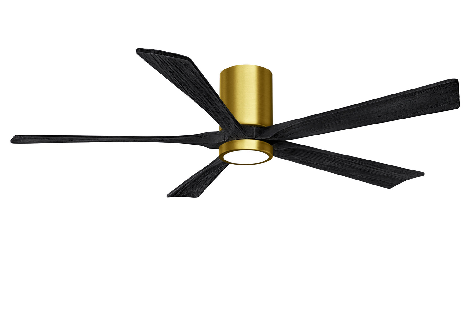 Matthews Fan Company - IR5HLK-BRBR-BK-60 - 60"Ceiling Fan - Irene-5HLK - Brushed Brass