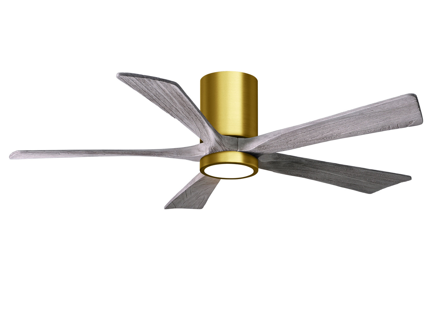 Matthews Fan Company - IR5HLK-BRBR-BW-52 - 52"Ceiling Fan - Irene-5HLK - Brushed Brass
