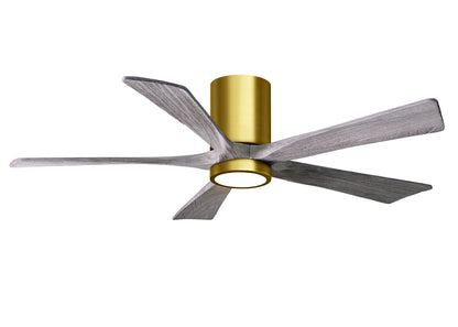 Matthews Fan Company - IR5HLK-BRBR-BW-52 - 52"Ceiling Fan - Irene-5HLK - Brushed Brass