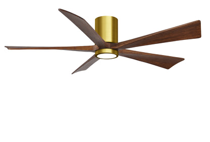 Matthews Fan Company - IR5HLK-BRBR-WA-60 - 60"Ceiling Fan - Irene-5HLK - Brushed Brass