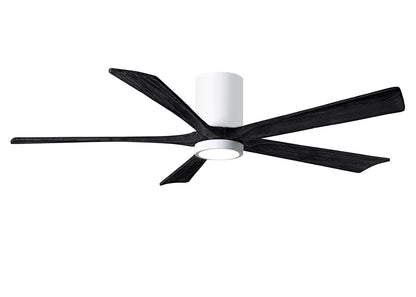 Matthews Fan Company - IR5HLK-WH-BK-60 - 60"Ceiling Fan - Irene-5HLK - Gloss White