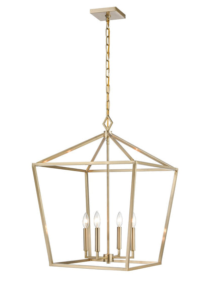 Millennium - 3254-MG - Four Light Pendant - Modern Gold