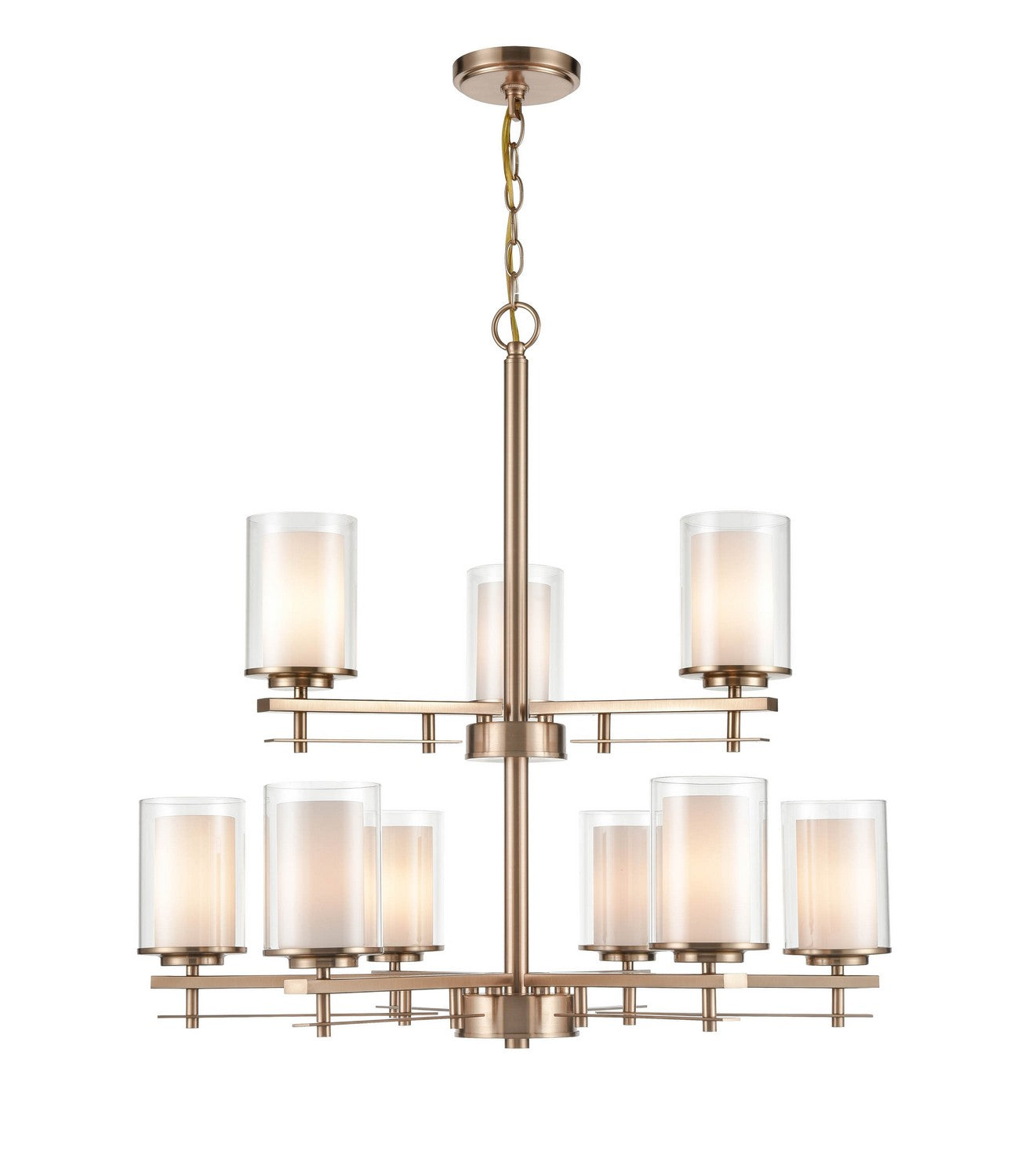 Millennium - 5519-MG - Nine Light Chandelier - Huderson - Modern Gold
