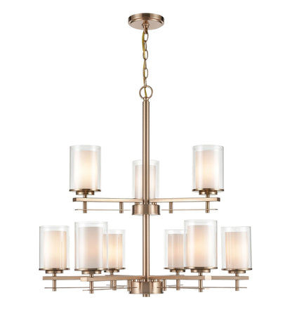 Millennium - 5519-MG - Nine Light Chandelier - Huderson - Modern Gold