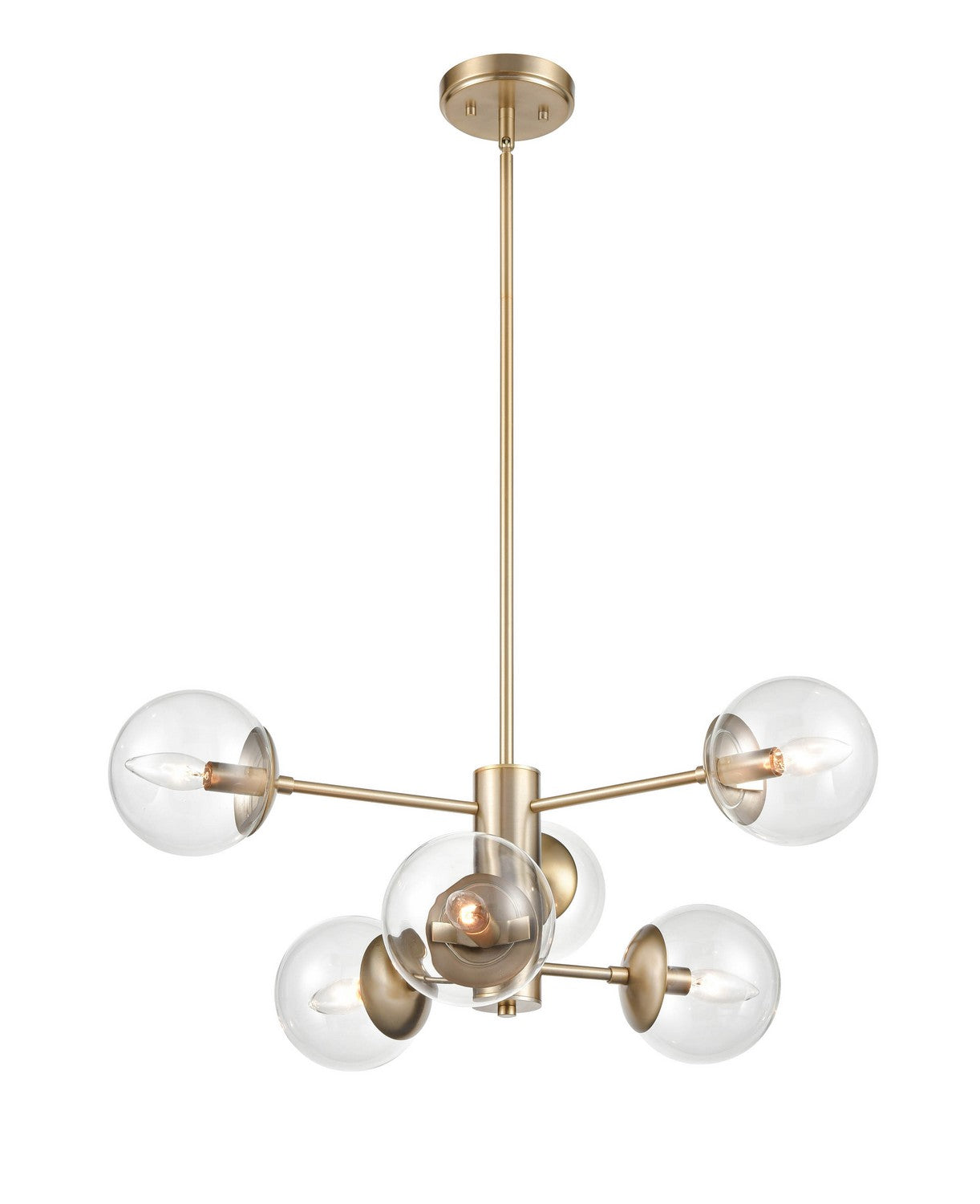 Millennium - 8156-MG - Six Light Chandelier - Avell - Modern Gold
