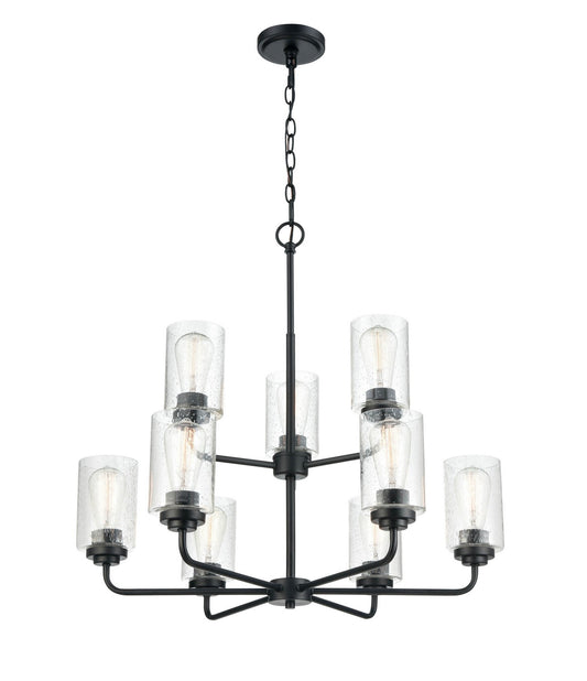 Millennium - 9609-MB - Nine Light Chandelier - Moven - Matte Black