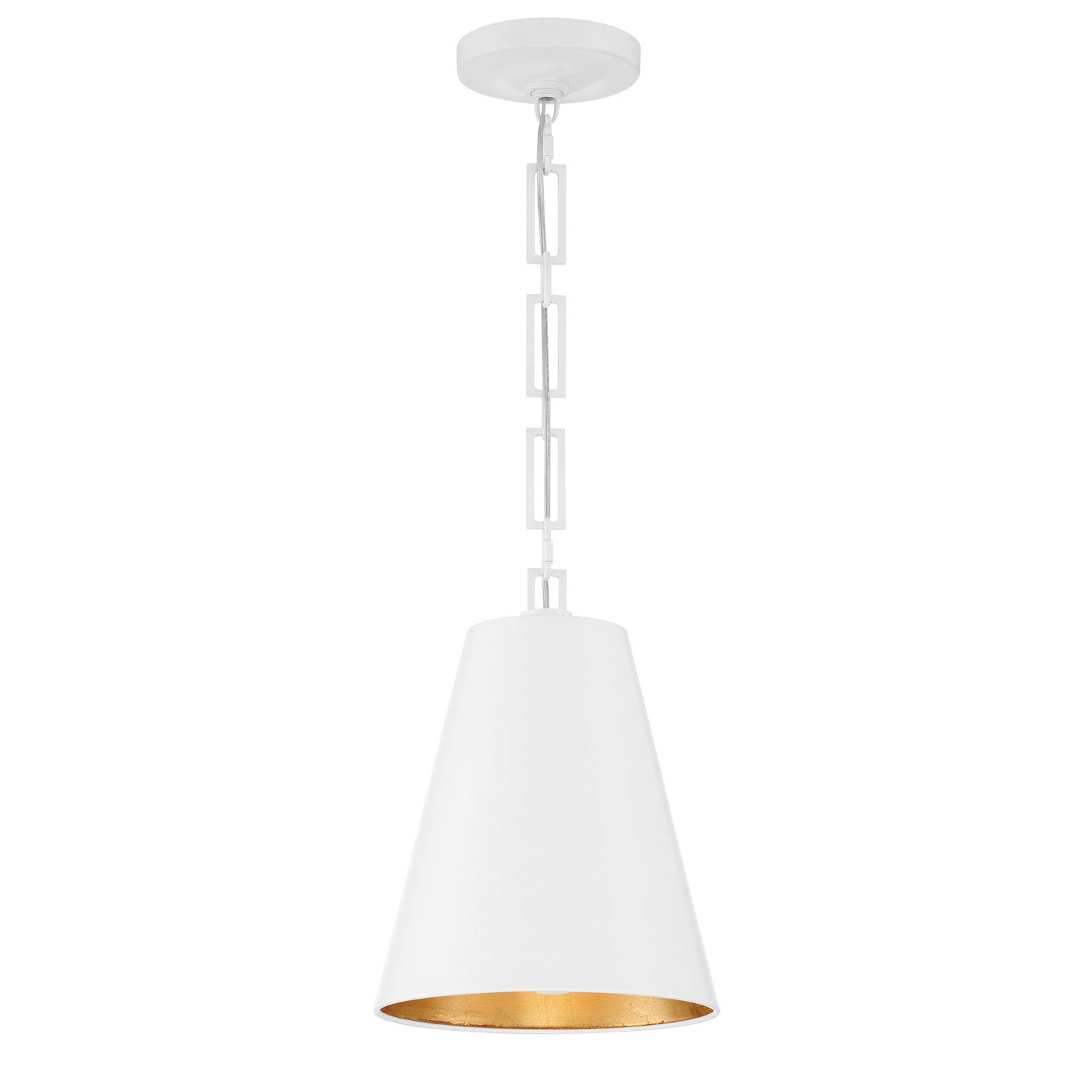 Crystorama - 8685-MT-GA - Two Light Chandelier - Alston - Matte White + Antique Gold