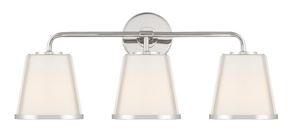 Crystorama - FUL-913-PN - Three Light Bath - Fulton - Polished Nickel