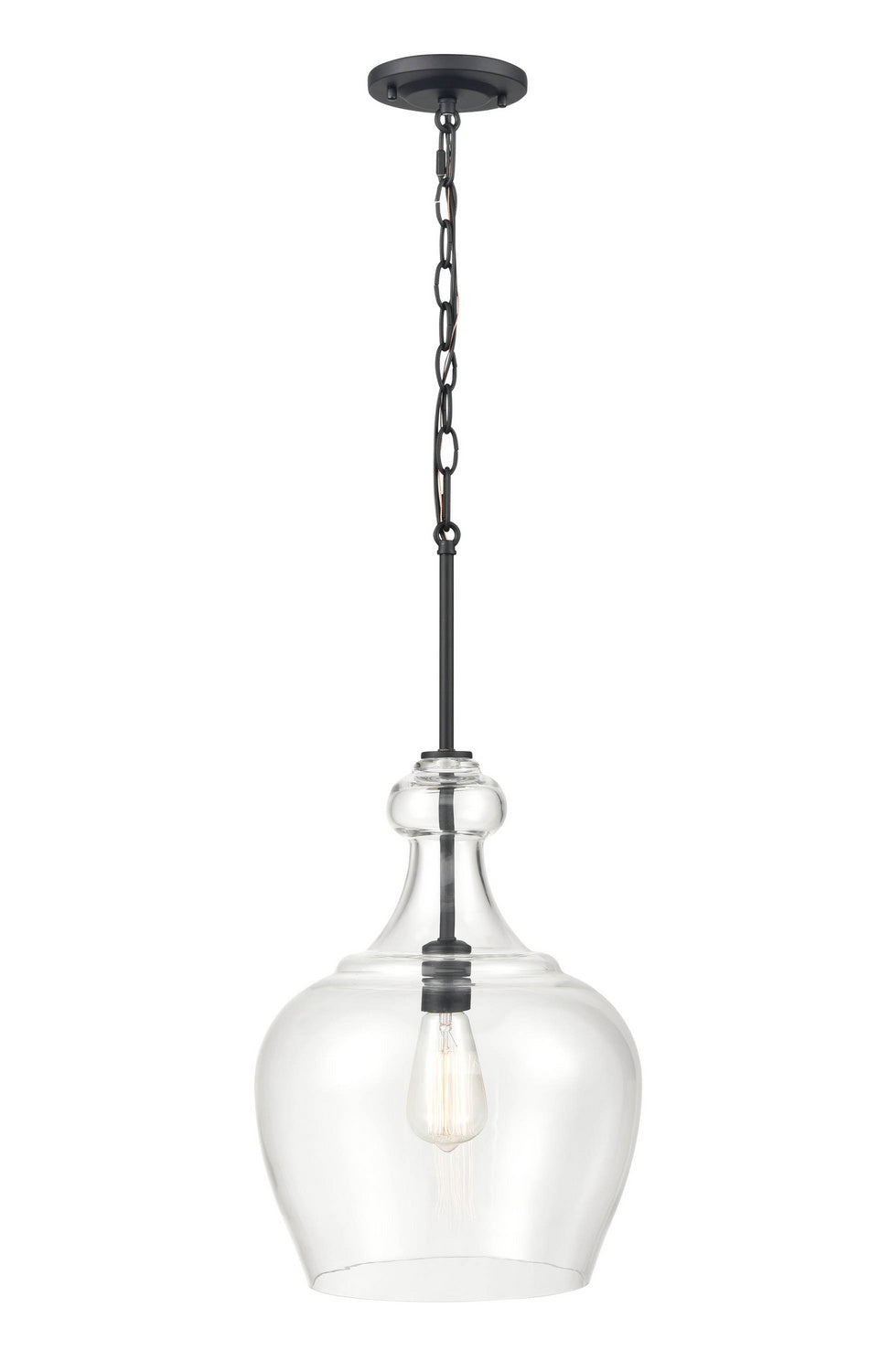 Millennium - 4211-MB - One Light Pendant - Corra - Matte Black