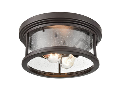 Millennium - 4402-PBZ - Two Light Flush Mount - Bresley - Powder Coated Bronze