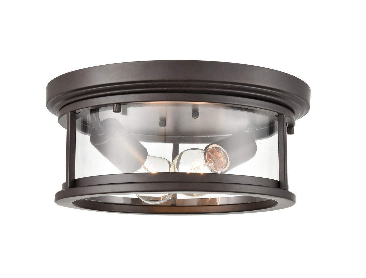 Millennium - 4442-PBZ - Two Light Flush Mount - Bresley - Powder Coated Bronze